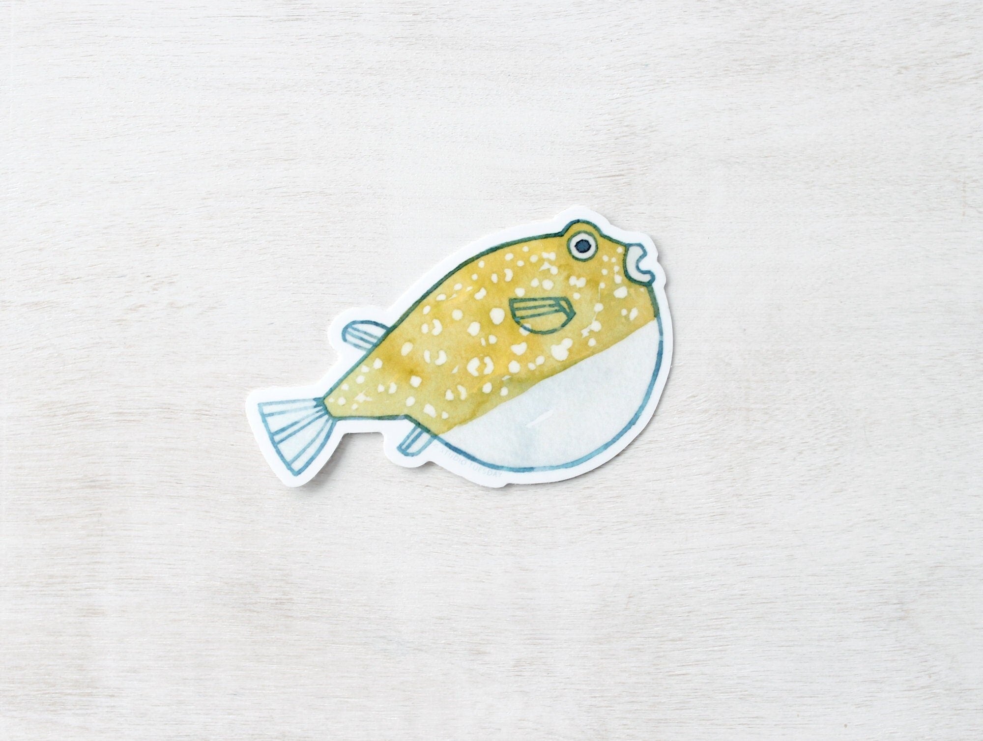 Pufferfish Sticker: Waterproof Vinyl Ocean Animal Art Decal