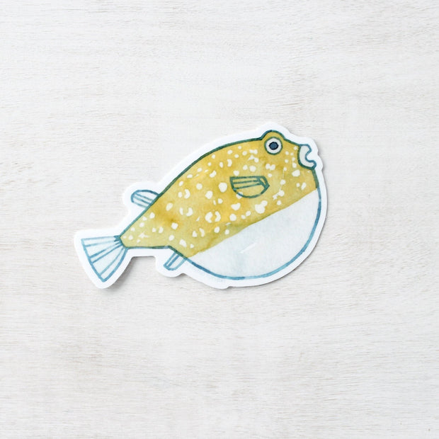 Pufferfish Sticker: Waterproof Vinyl Ocean Animal Art Decal