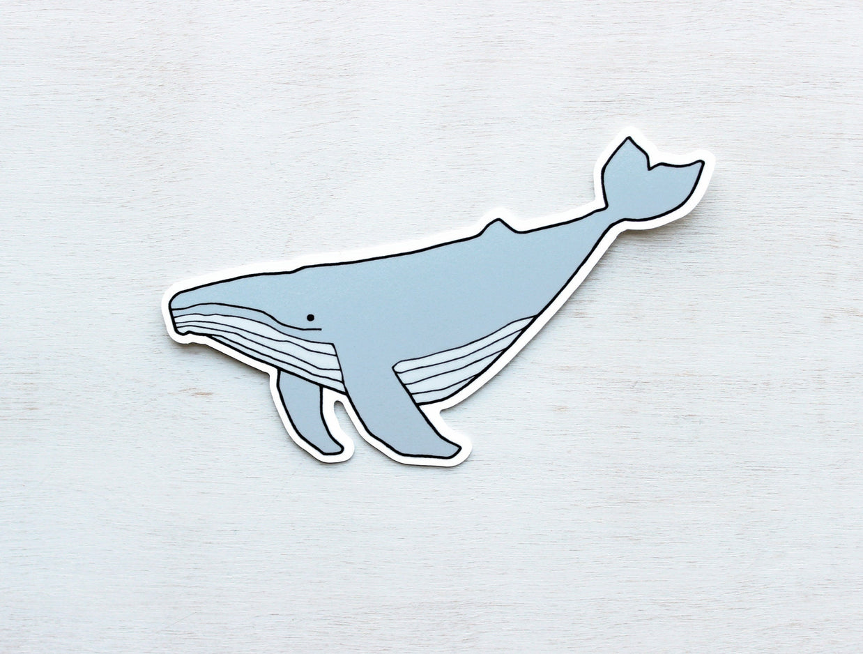Humpback Whale Sticker: Waterproof Vinyl Ocean Art Decal