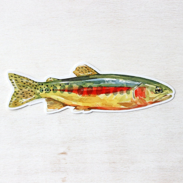 Golden Trout Sticker: Waterproof Vinyl Flyfishing Decal