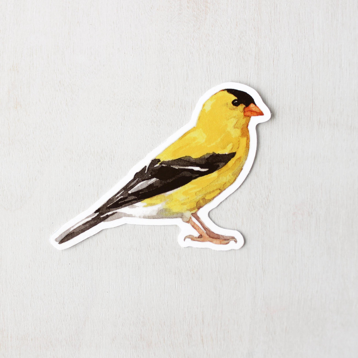 Goldfinch Sticker: Waterproof Vinyl Bird Art Decal