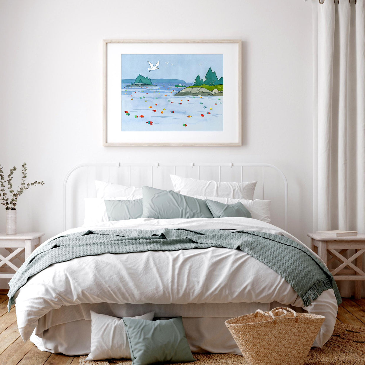 Maine Lobster Buoy Seascape Print