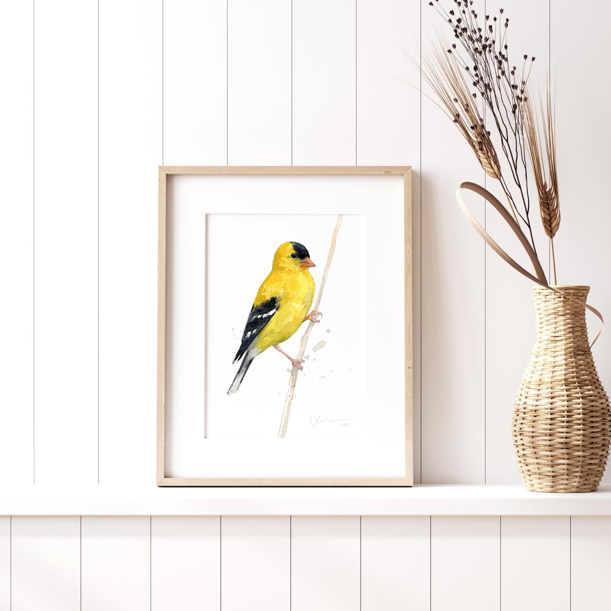 Goldfinch in Grass Print