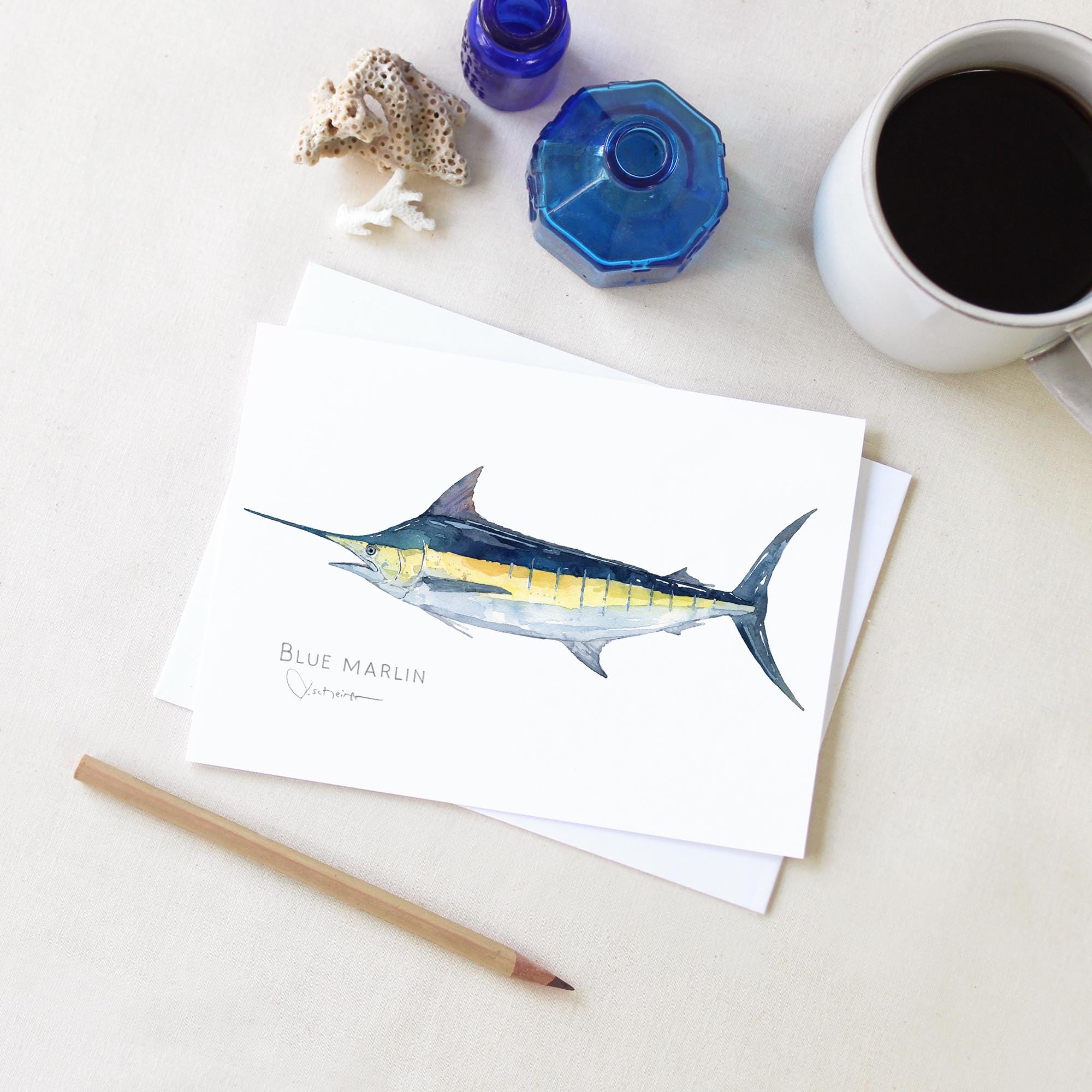 Fish Watercolor Card Set