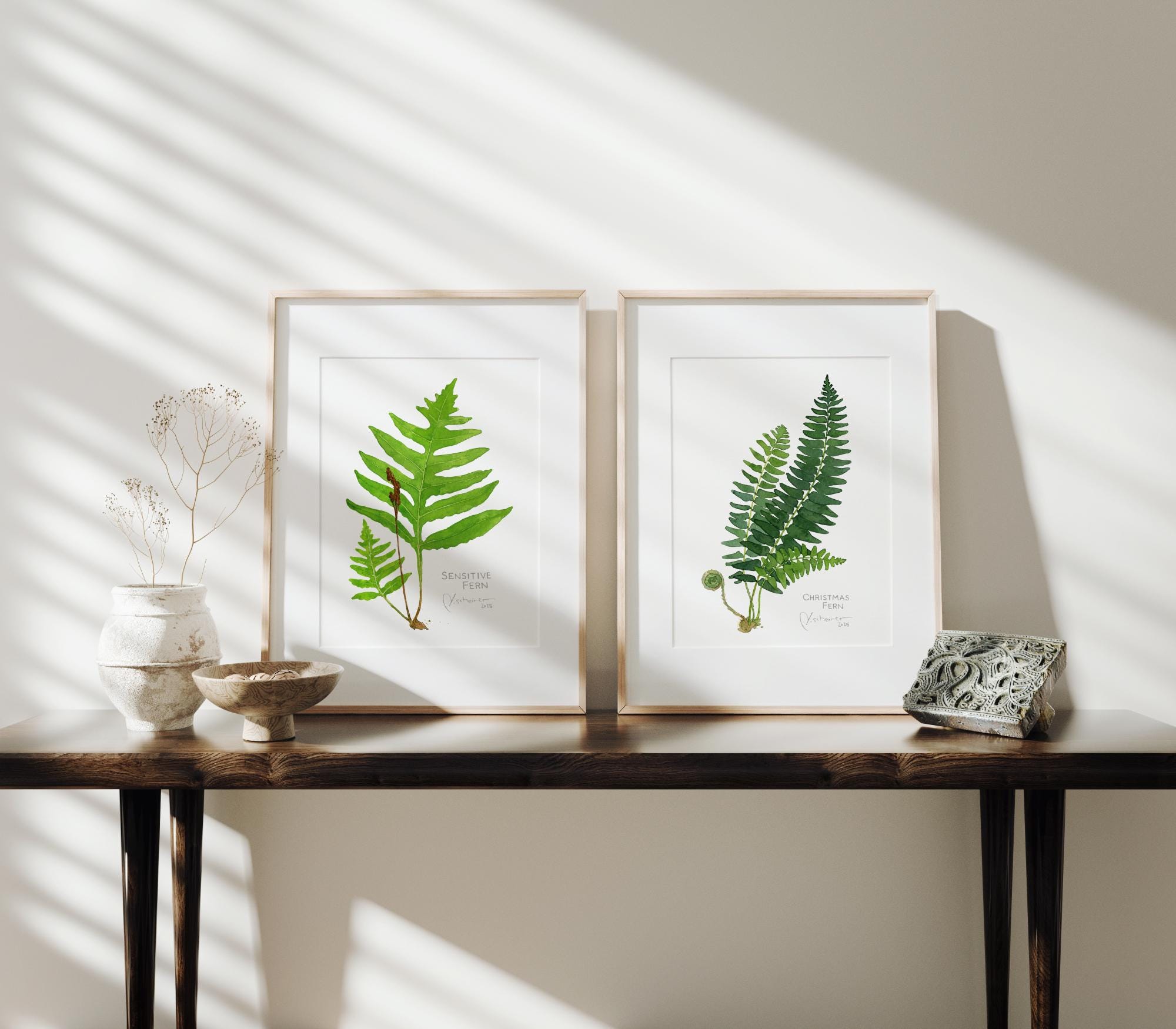 Christmas Fern Botanical Print