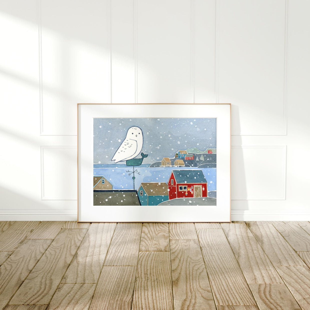 Snowy Owl Coastal New England Print