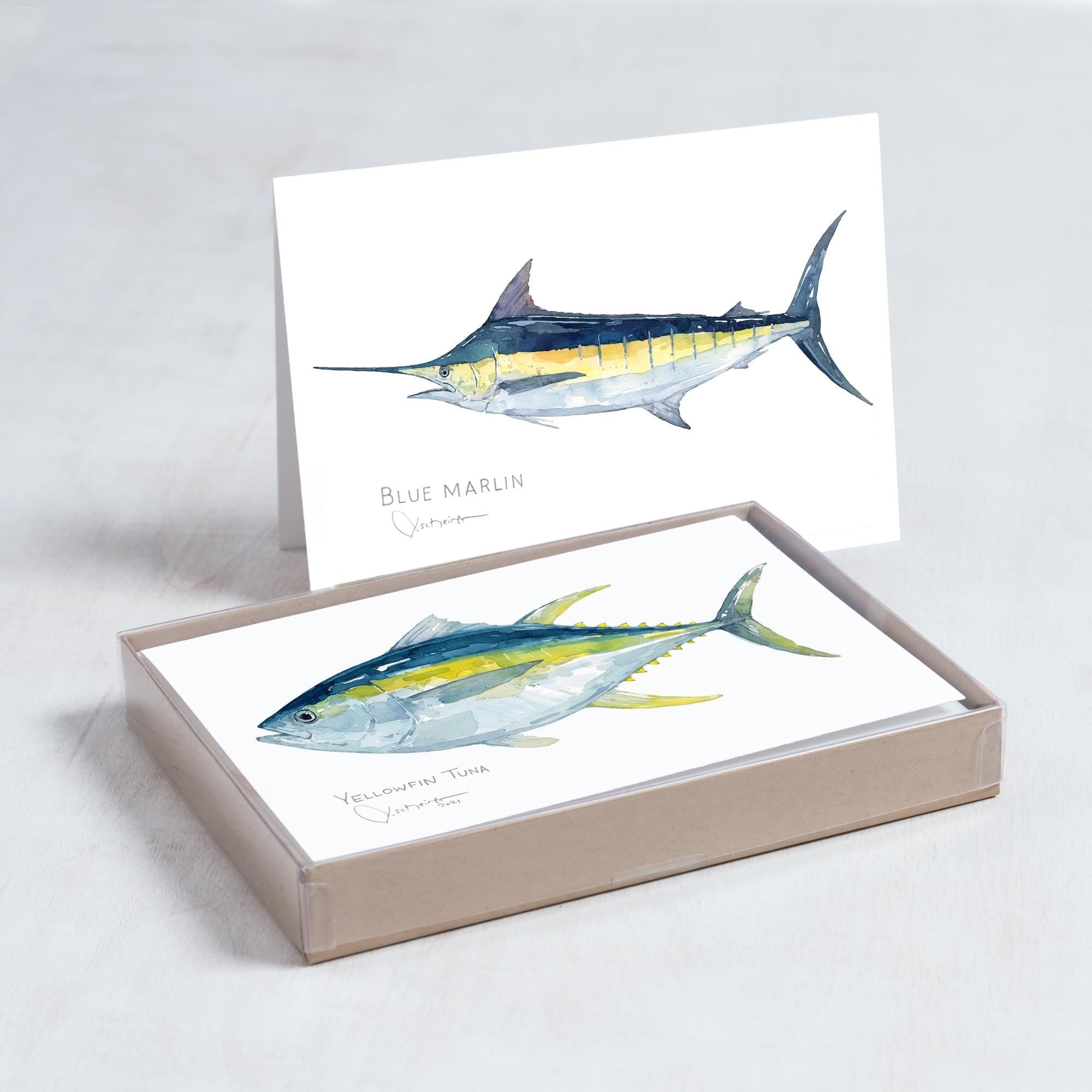 Fish Watercolor Card Set