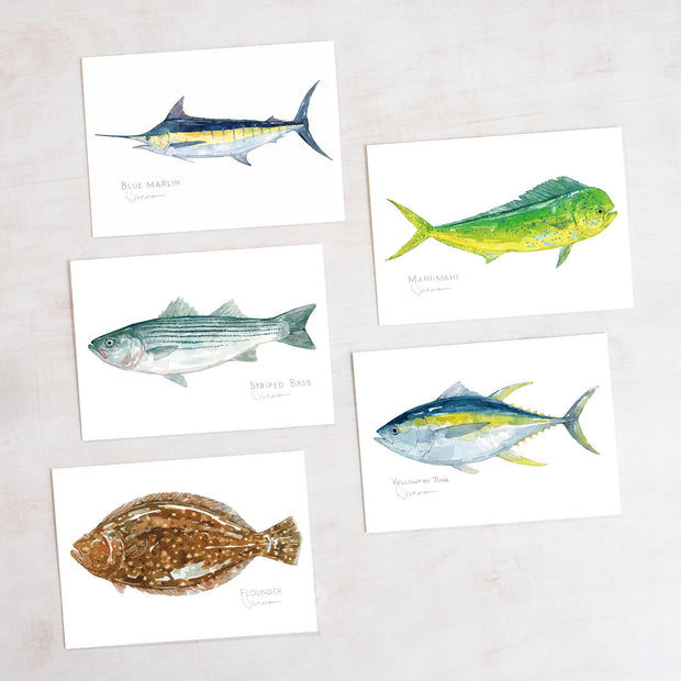 Fish Watercolor Card Set