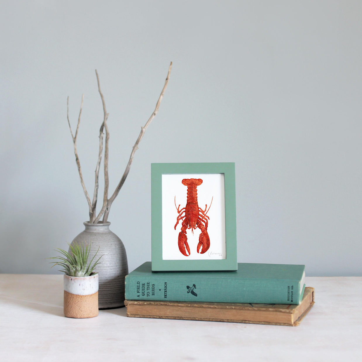 Framed Mini Lobster Watercolor Print