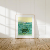Blue Crab Print Fishing Boat Print