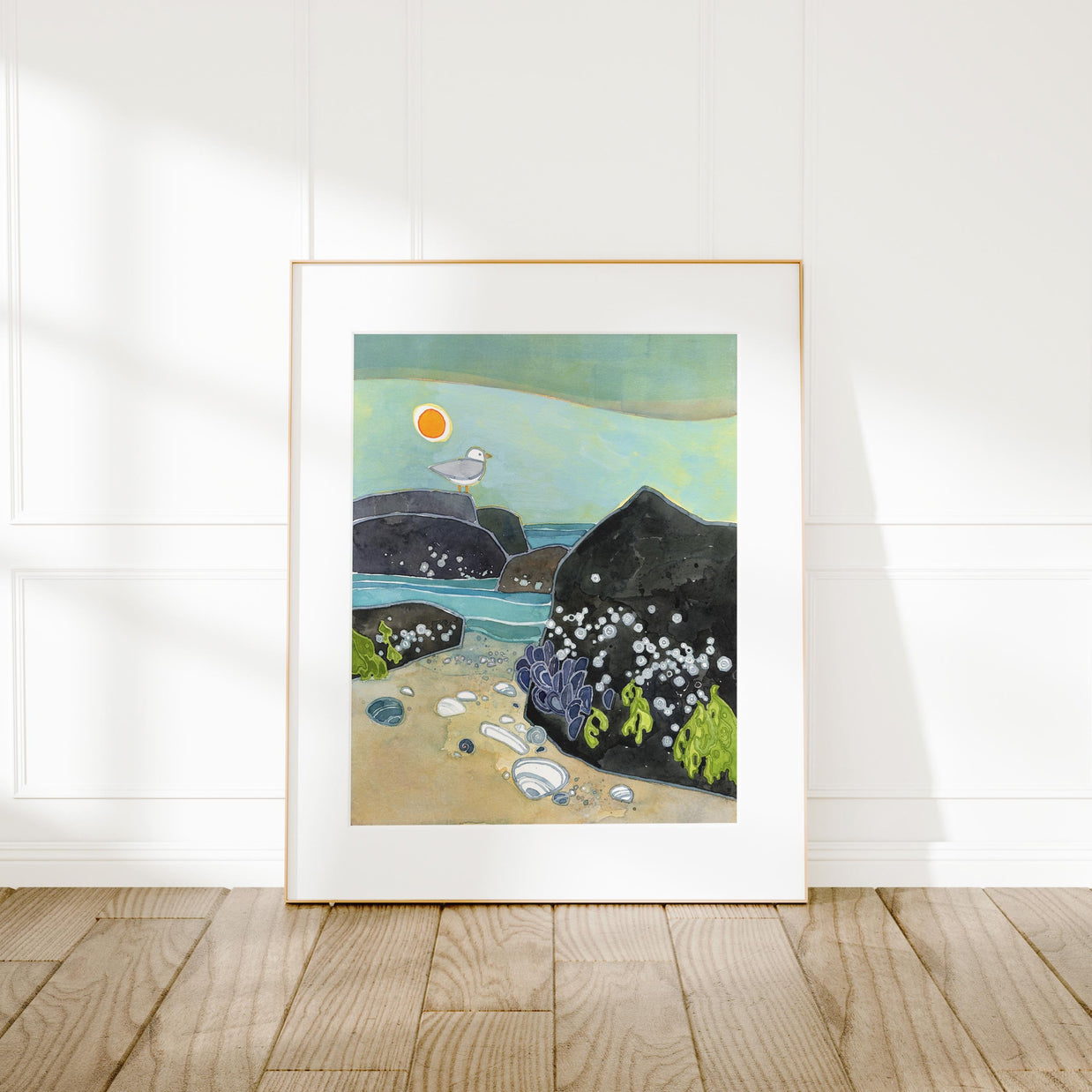 Jetty Beach Art Print Coastal Ocean Wall Art