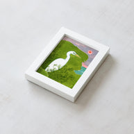 Framed Mini Egret Watercolor Print