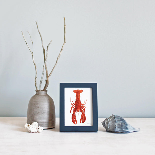 Framed Mini Lobster Watercolor Print