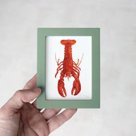 Framed Mini Lobster Watercolor Print