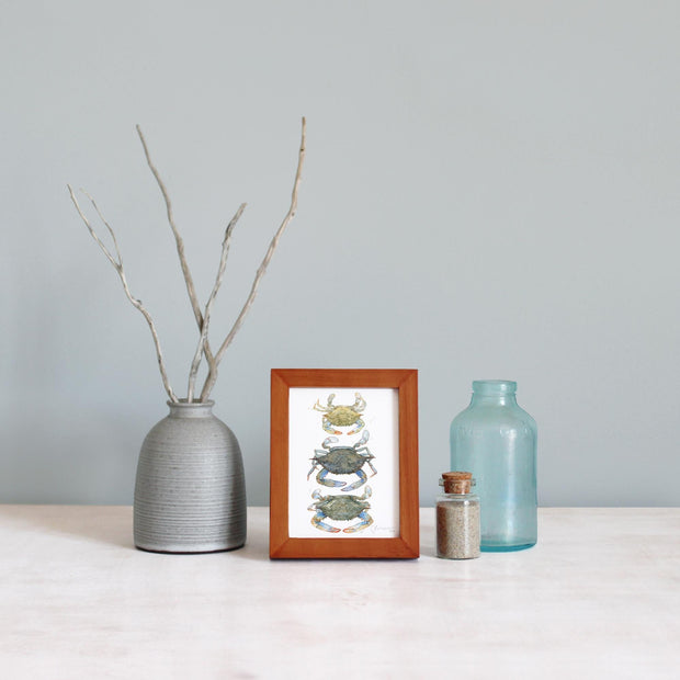 Framed Mini Blue Crabs Print