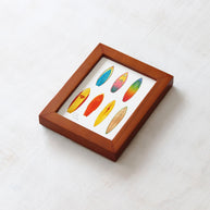 Framed Mini Vintage Surfboards 70s and 80s Print