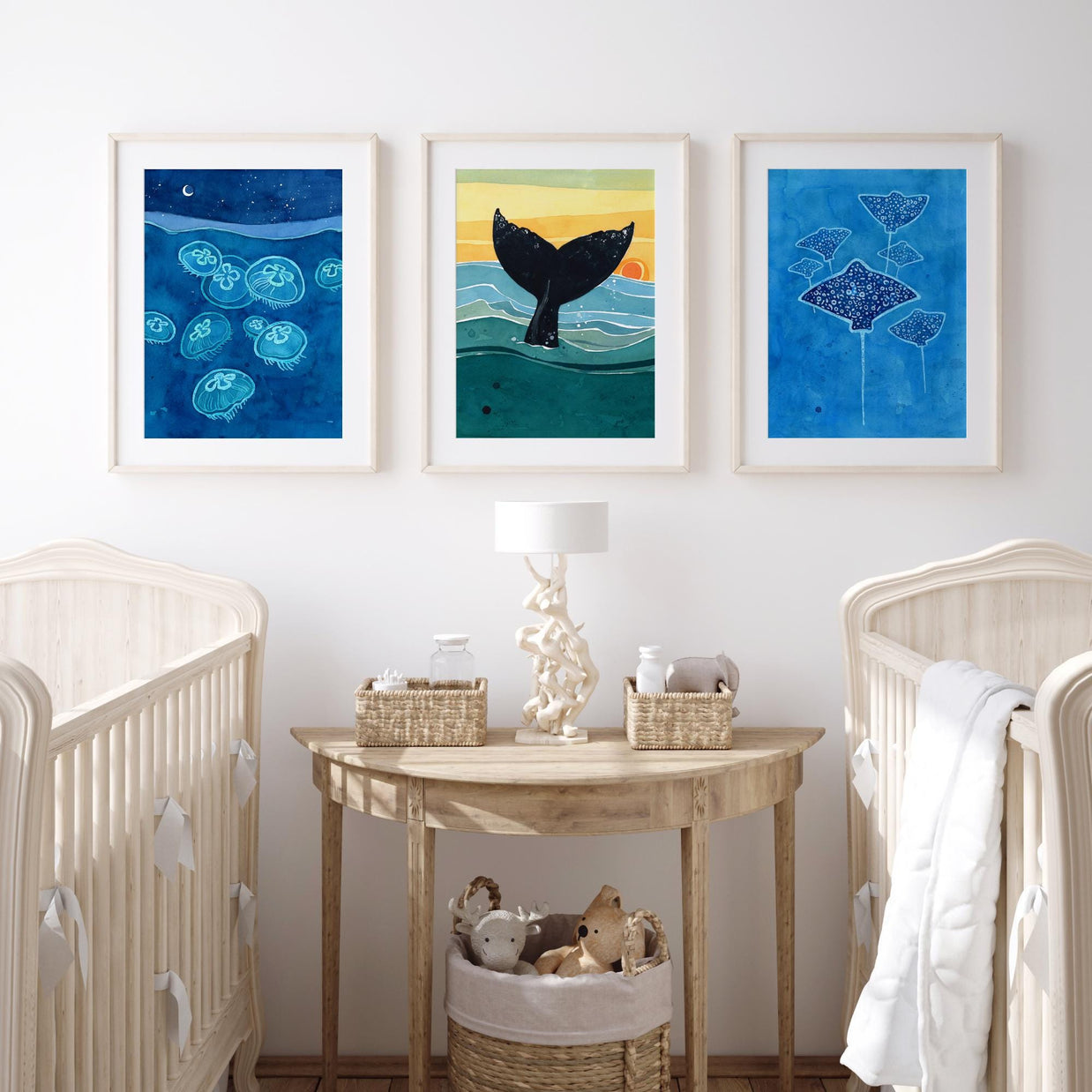 Bioluminescent Jellyfish Print
