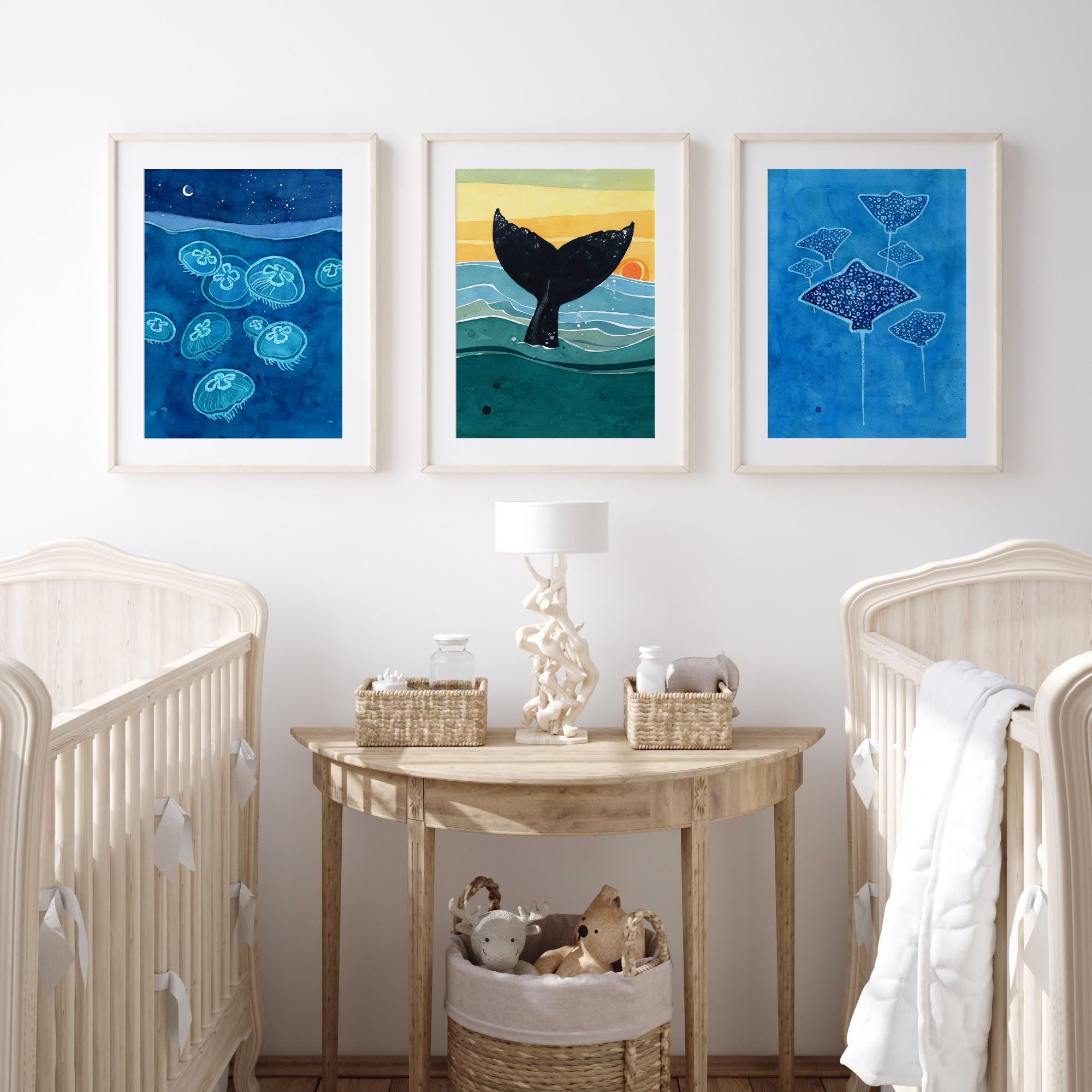 Bioluminescent Jellyfish Print