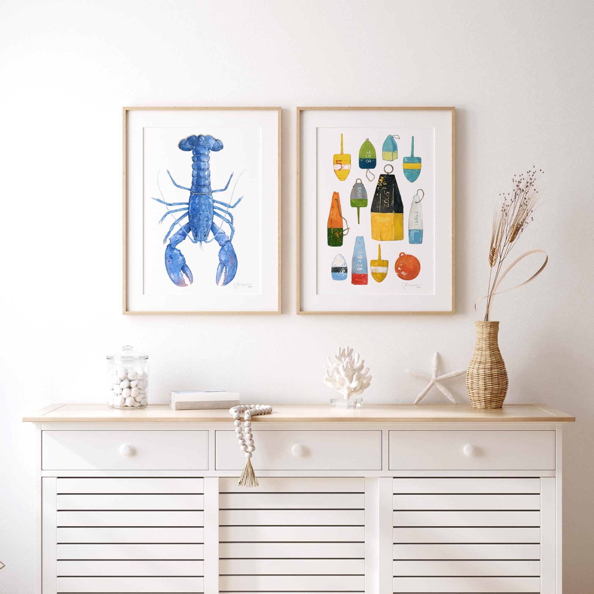 Blue Lobster Print