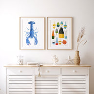 Blue Lobster Print