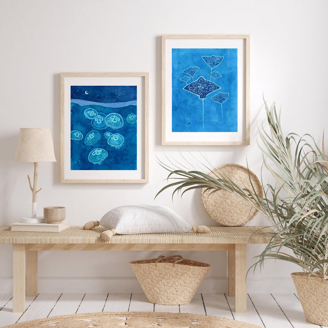 Bioluminescent Jellyfish Print