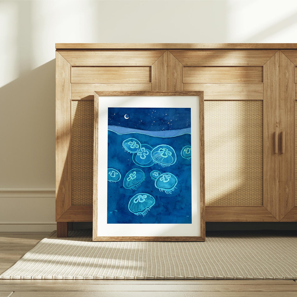 Bioluminescent Jellyfish Print