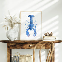 Blue Lobster Print