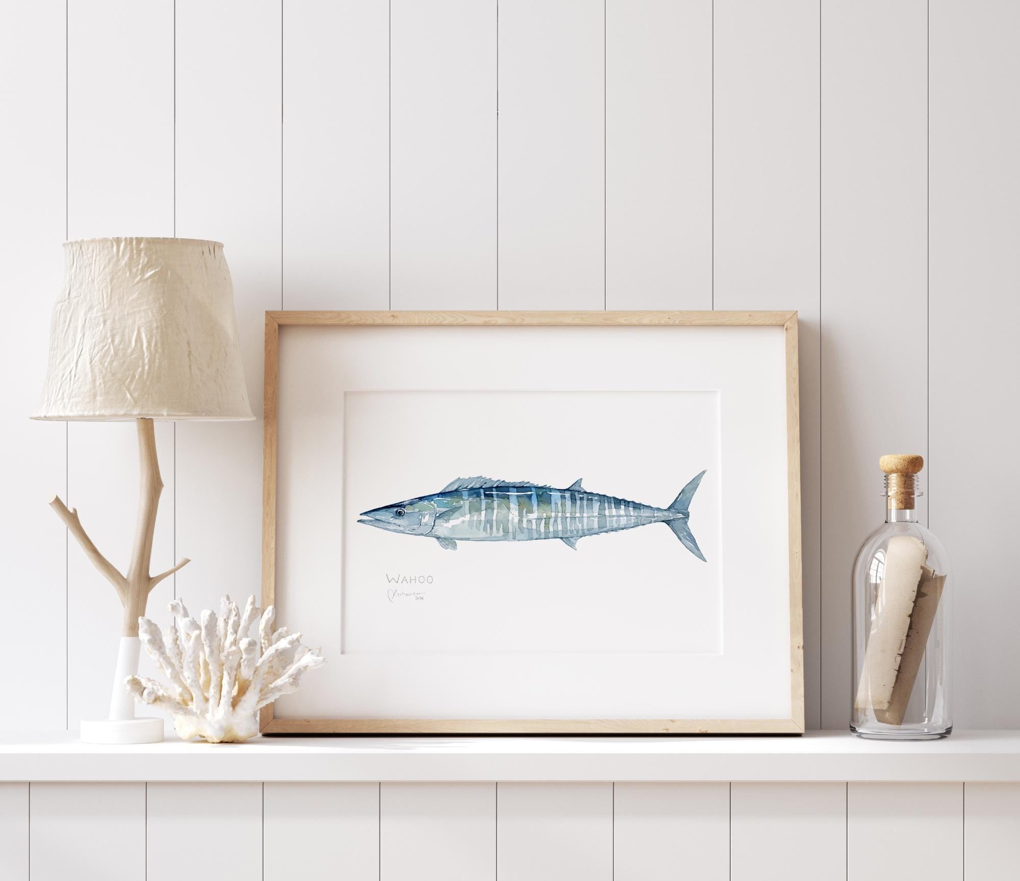 Wahoo Fish Watercolor Print