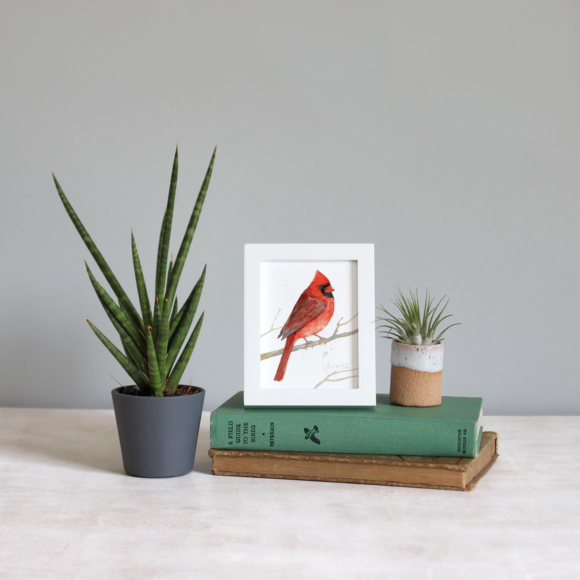 Framed Mini Male Cardinal Print
