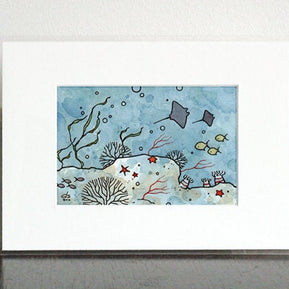 Manta Rays Watercolor