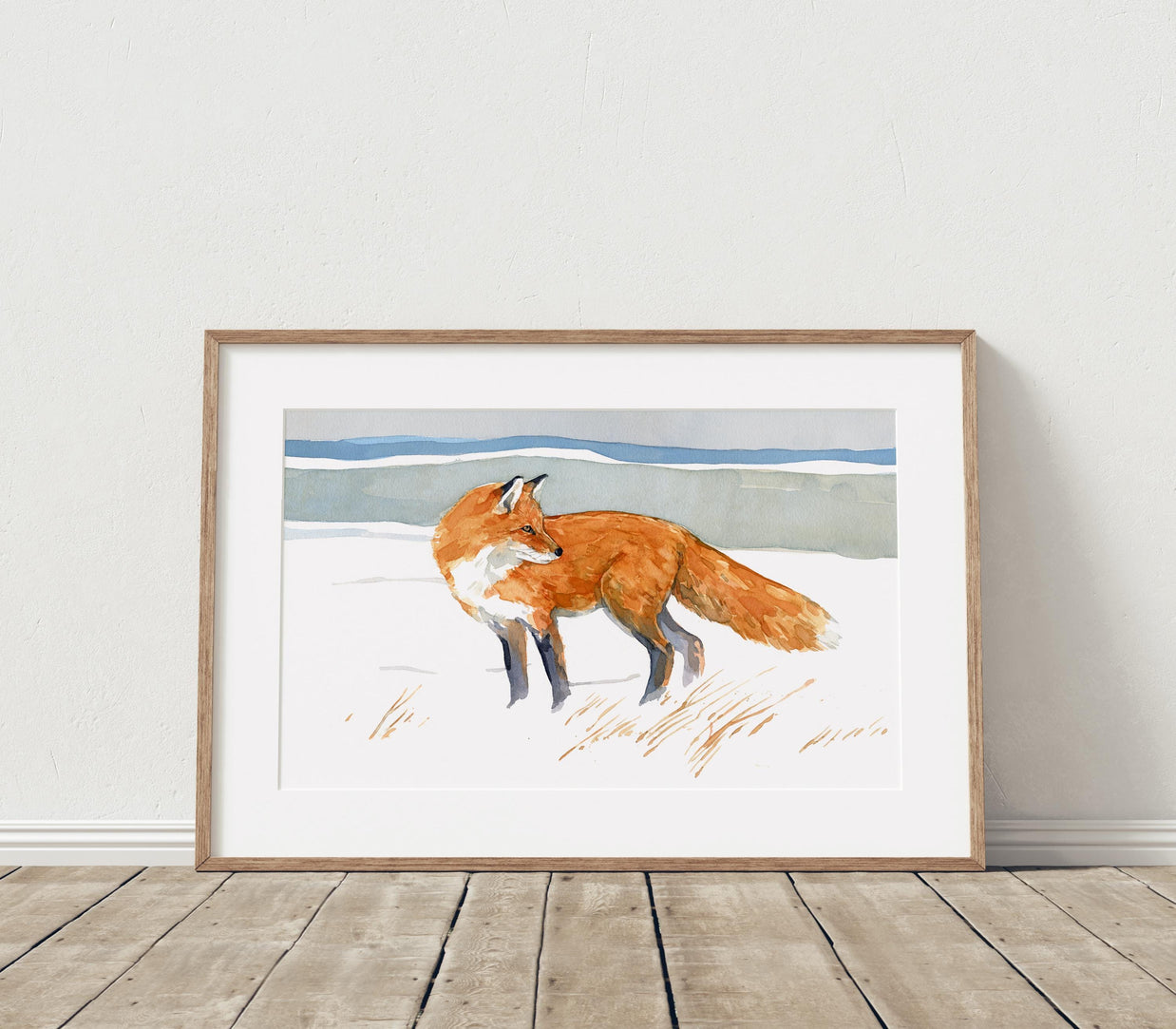 Red Fox Watercolor Print