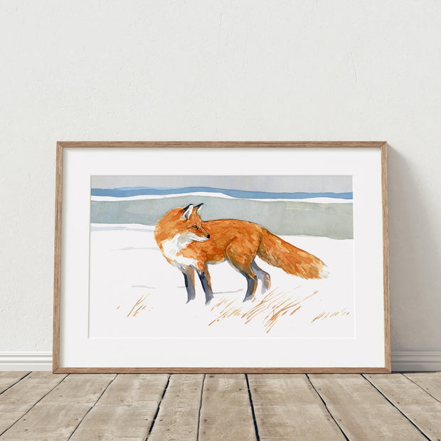 Red Fox Watercolor Print