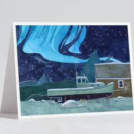 Nautical Northern Lights Christmas Card Set III