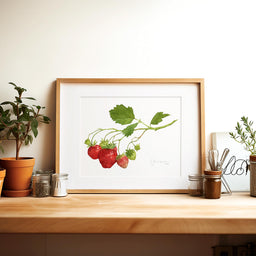 Strawberry Botanical Print
