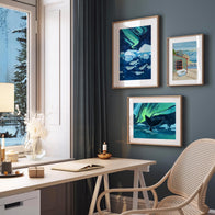 Bowhead Whale Northern Lights Print