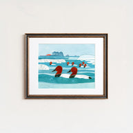 Canvasbacks Ducks in Winter Print