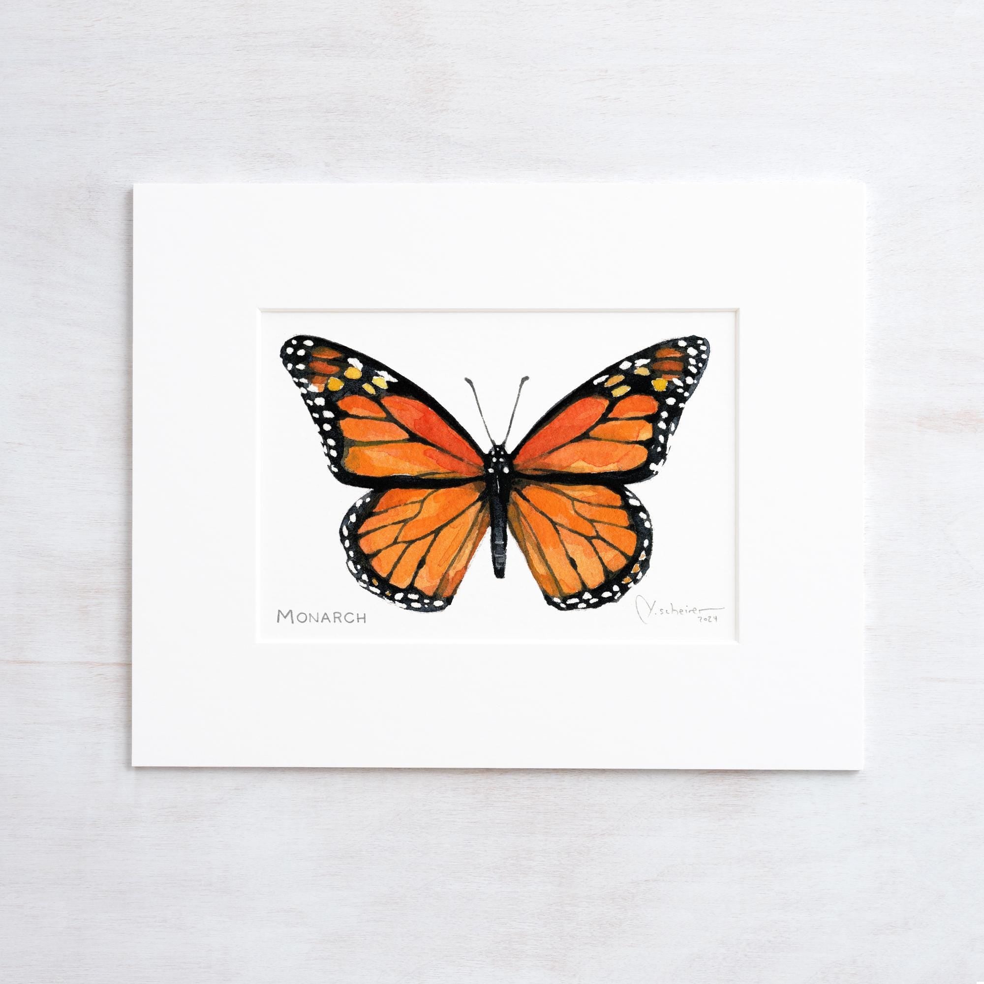 Monarch Butterfly Watercolor Art Print
