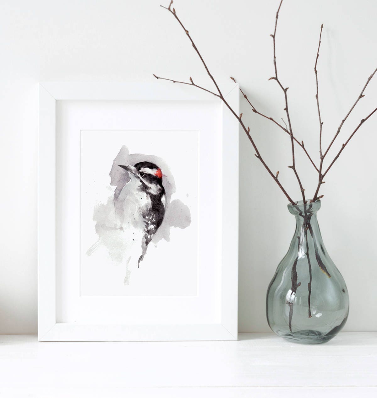 Downy Woodpecker Print