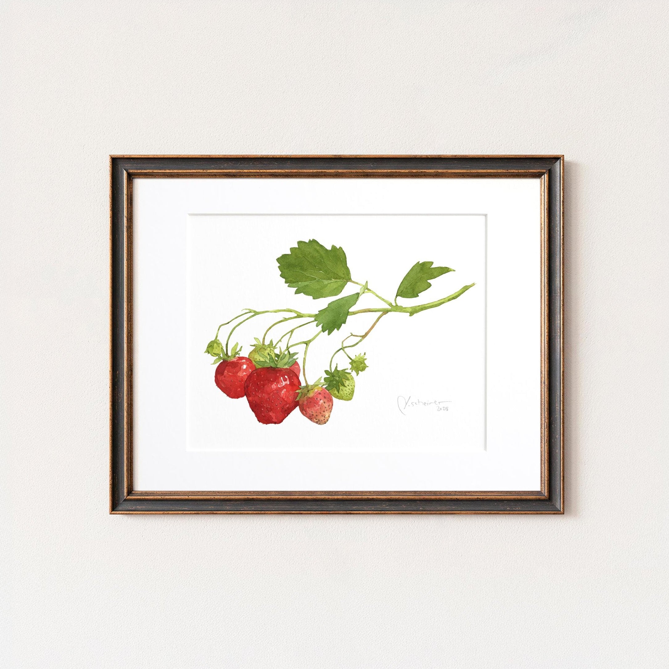 Strawberry Botanical Print