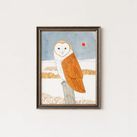 Barn Owl Winter Print