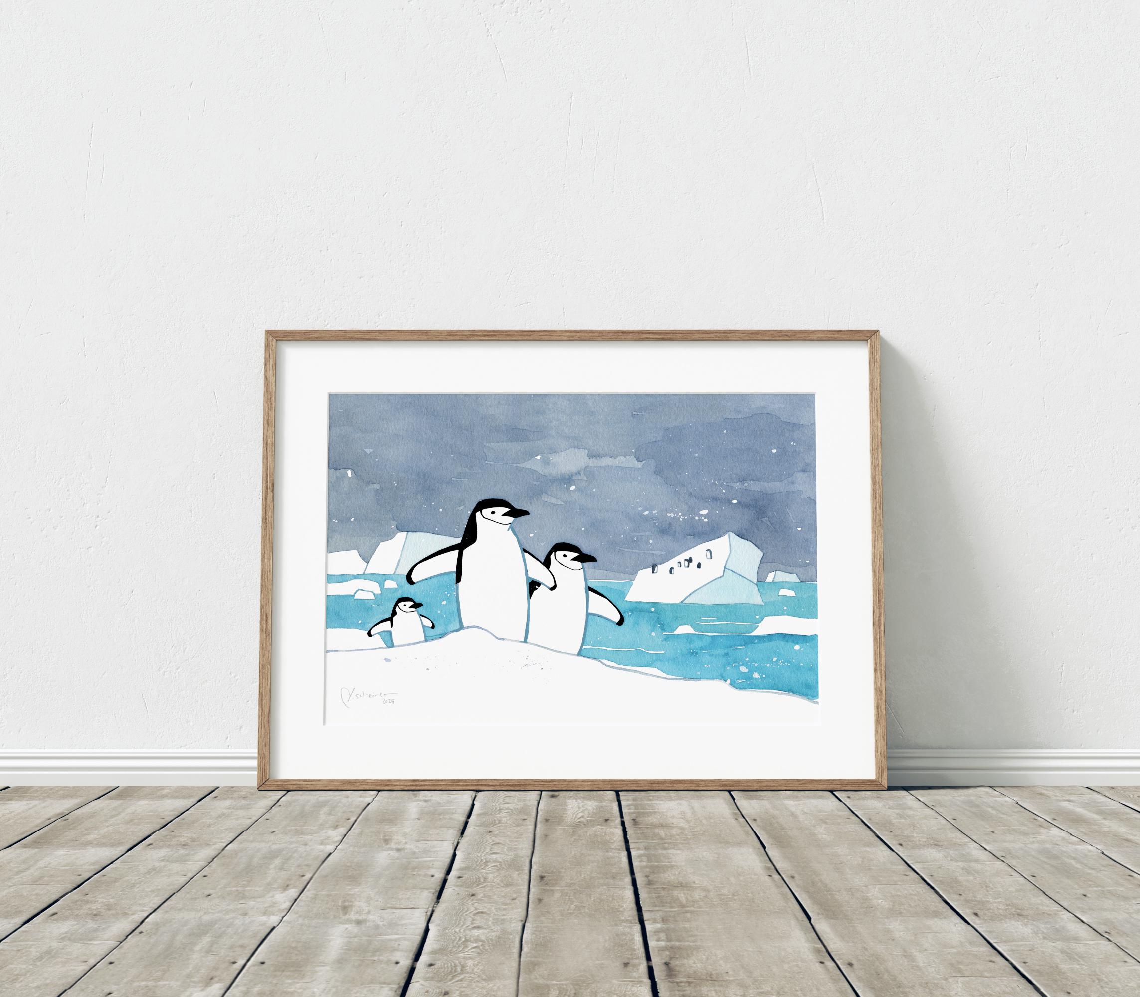 Chinstrap Penguins Print