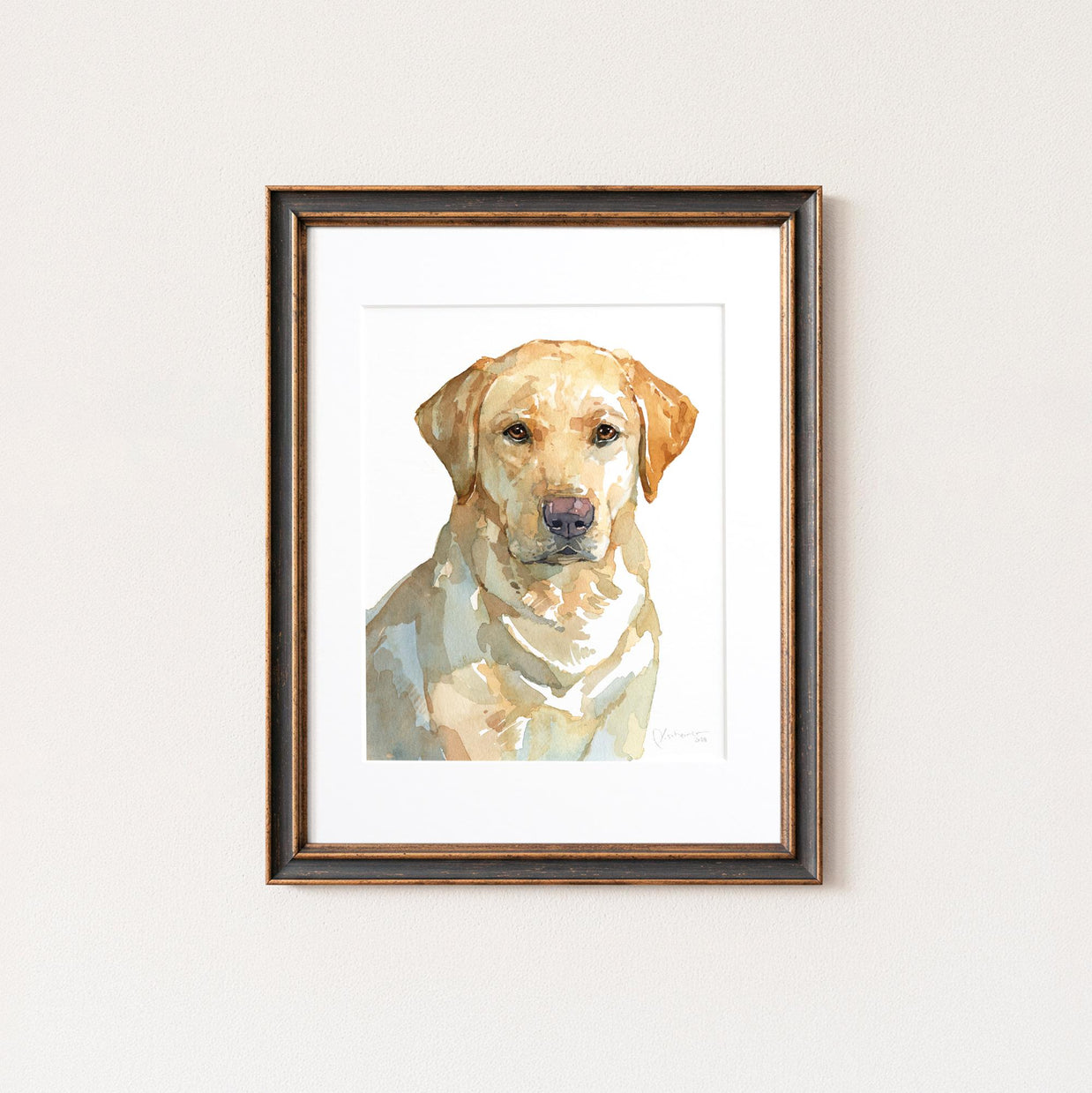 Yellow Lab Dog Print
