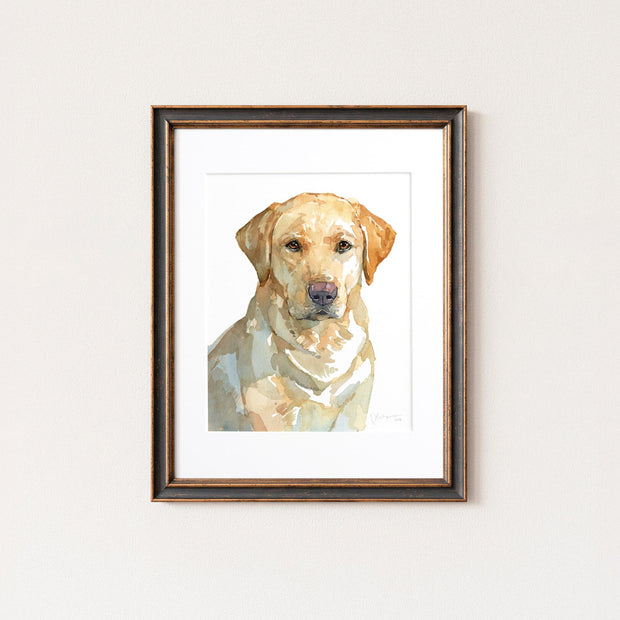 Yellow Lab Dog Print
