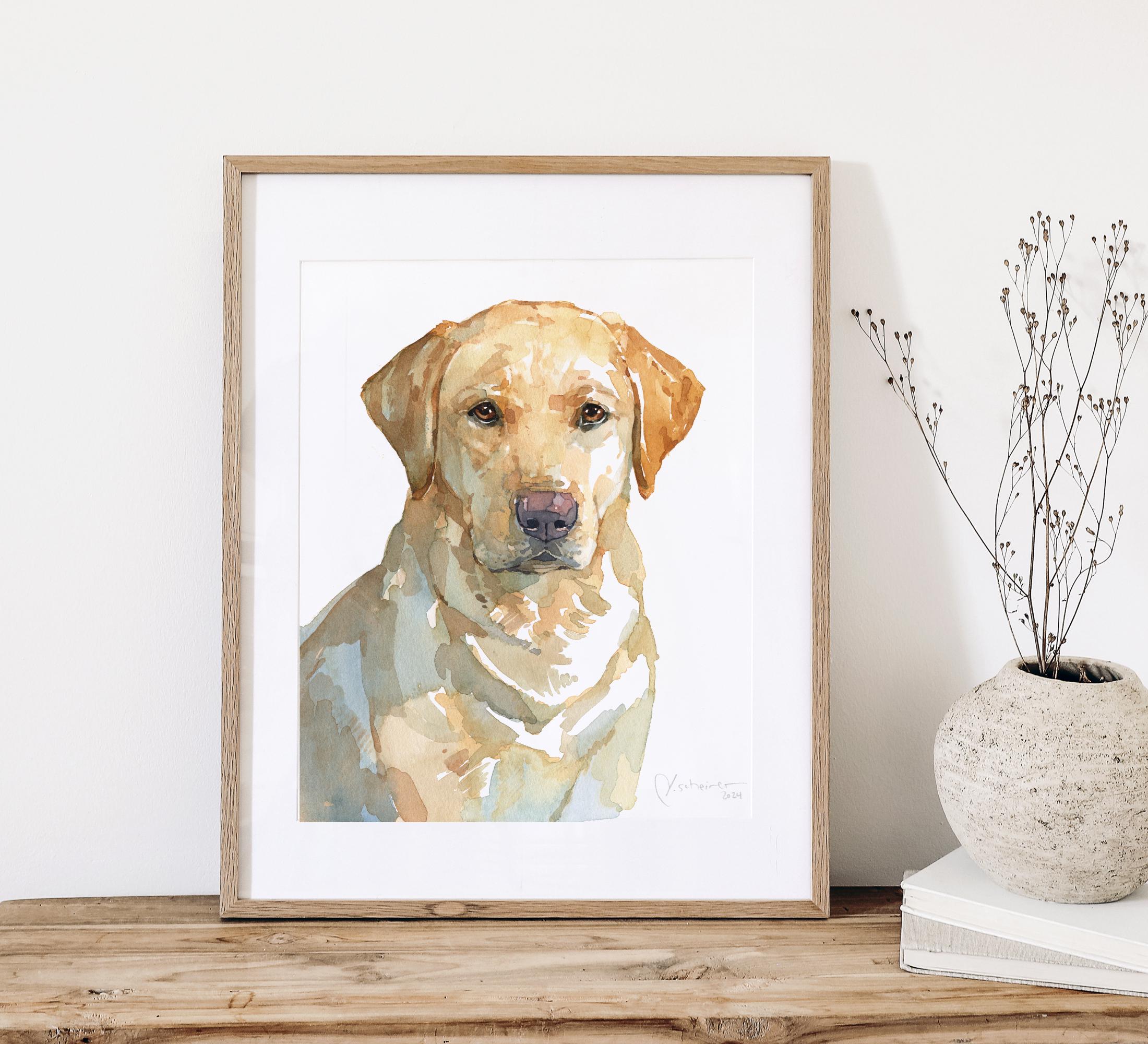 Yellow Lab Dog Print