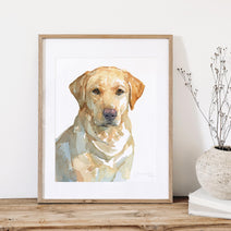 Yellow Lab Dog Print