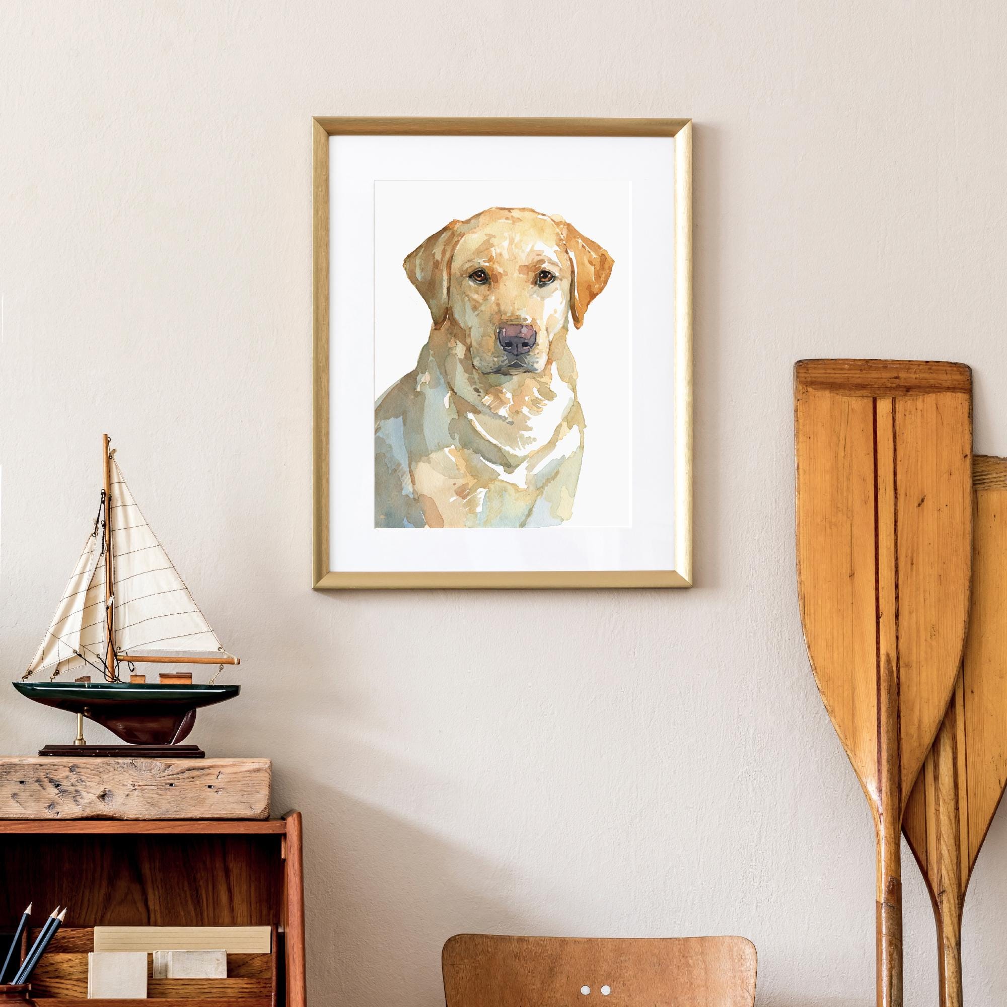 Yellow Lab Dog Print