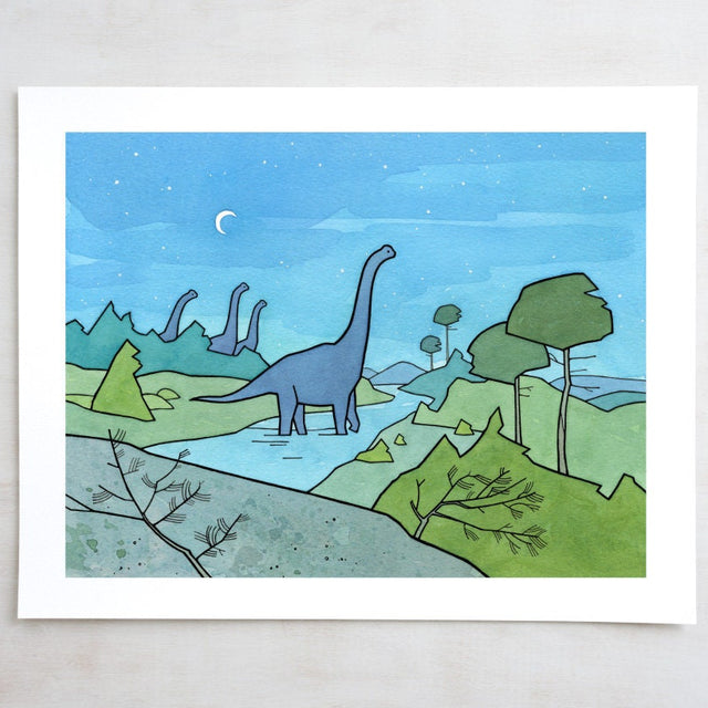 Brachiosaurus Dinosaur Print