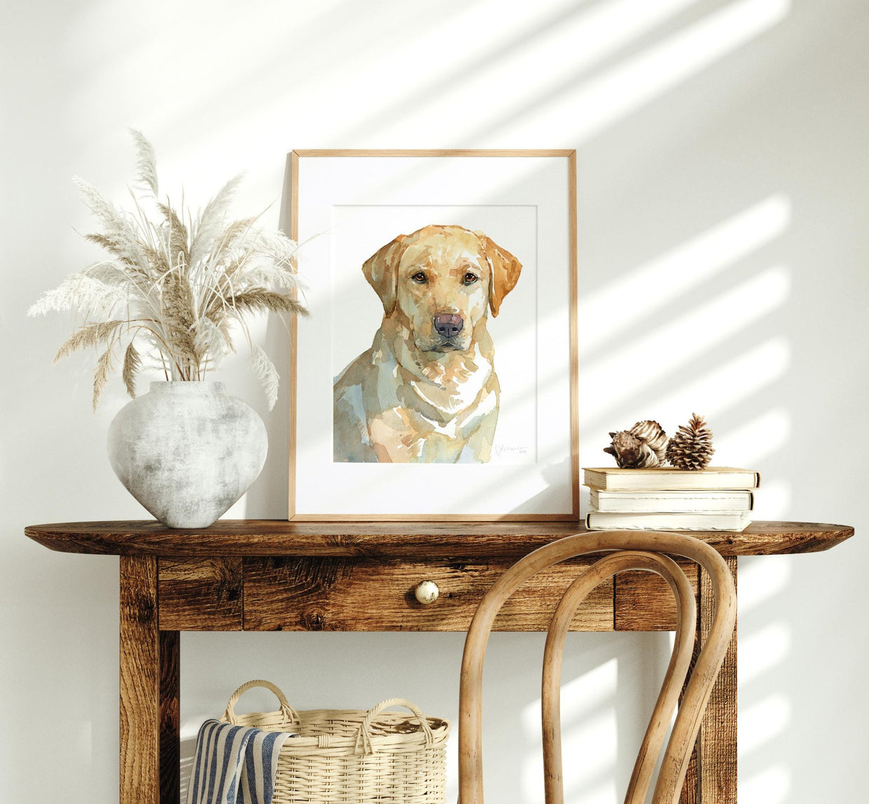 Yellow Lab Dog Print