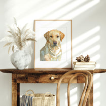 Yellow Lab Dog Print