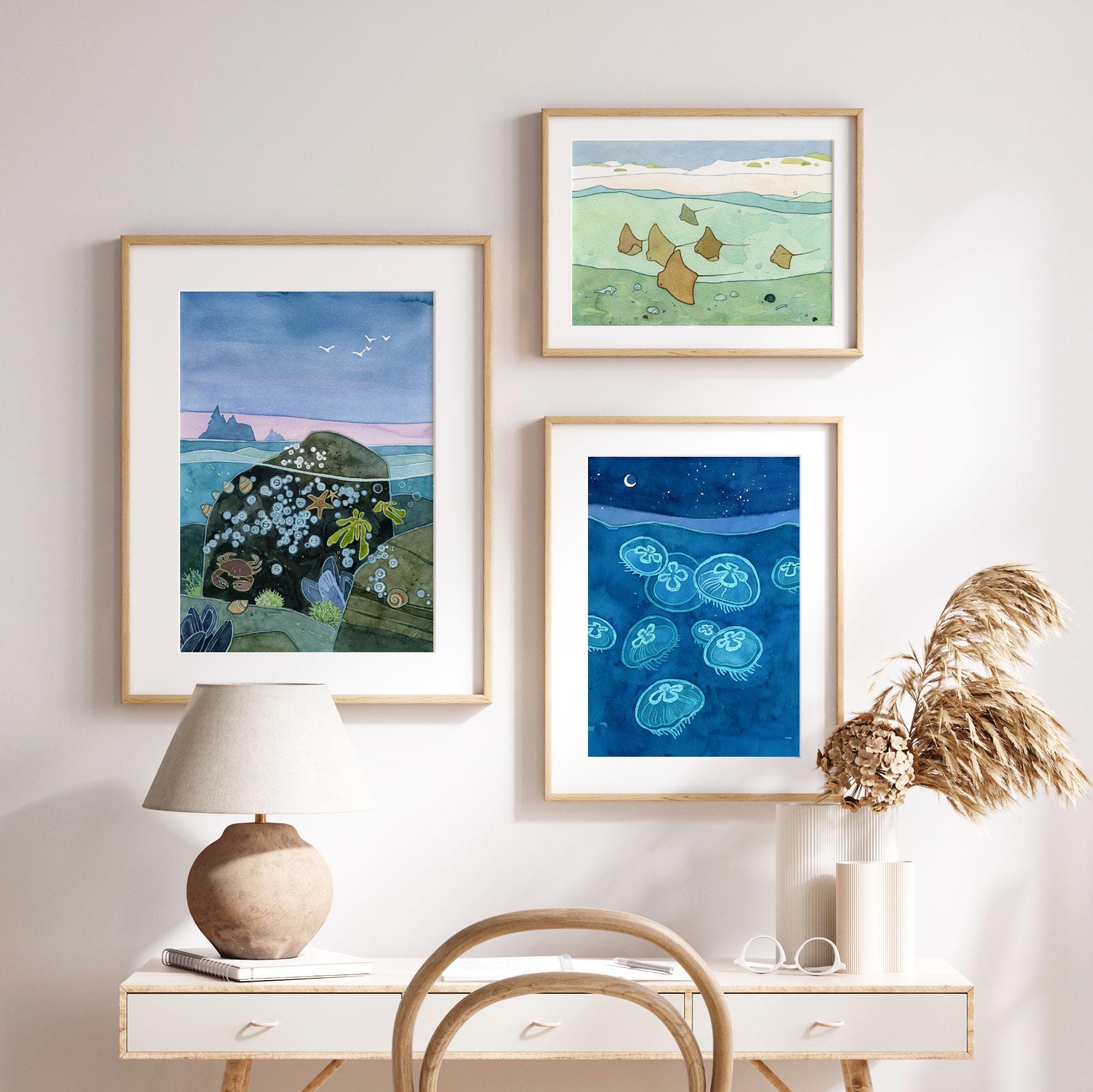 Bioluminescent Jellyfish Print